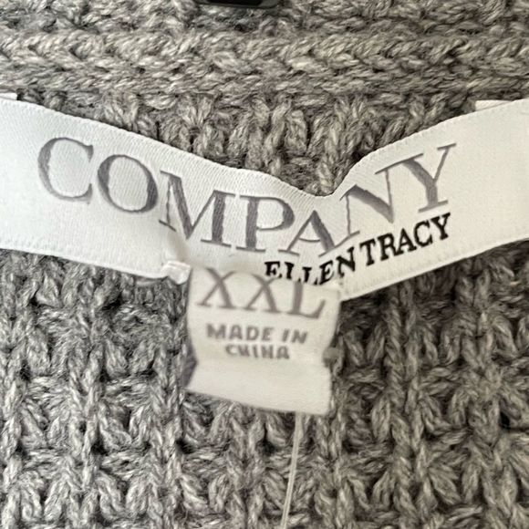 NWT COMPANY ELLEN TRACY sleeveless sweater, XXL, Grey - Picture 3 of 10